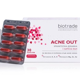Biotrade Acne out, Хранителна добавка с бирена мая 30 капсули
