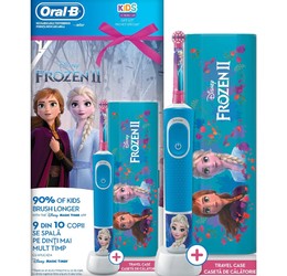 Комплект ел. четка за зъби за деца + Travel Case Oral B Vitality D100 Frozen