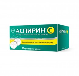 Аспирин + Витамин С 400 mg, 20 таблетки